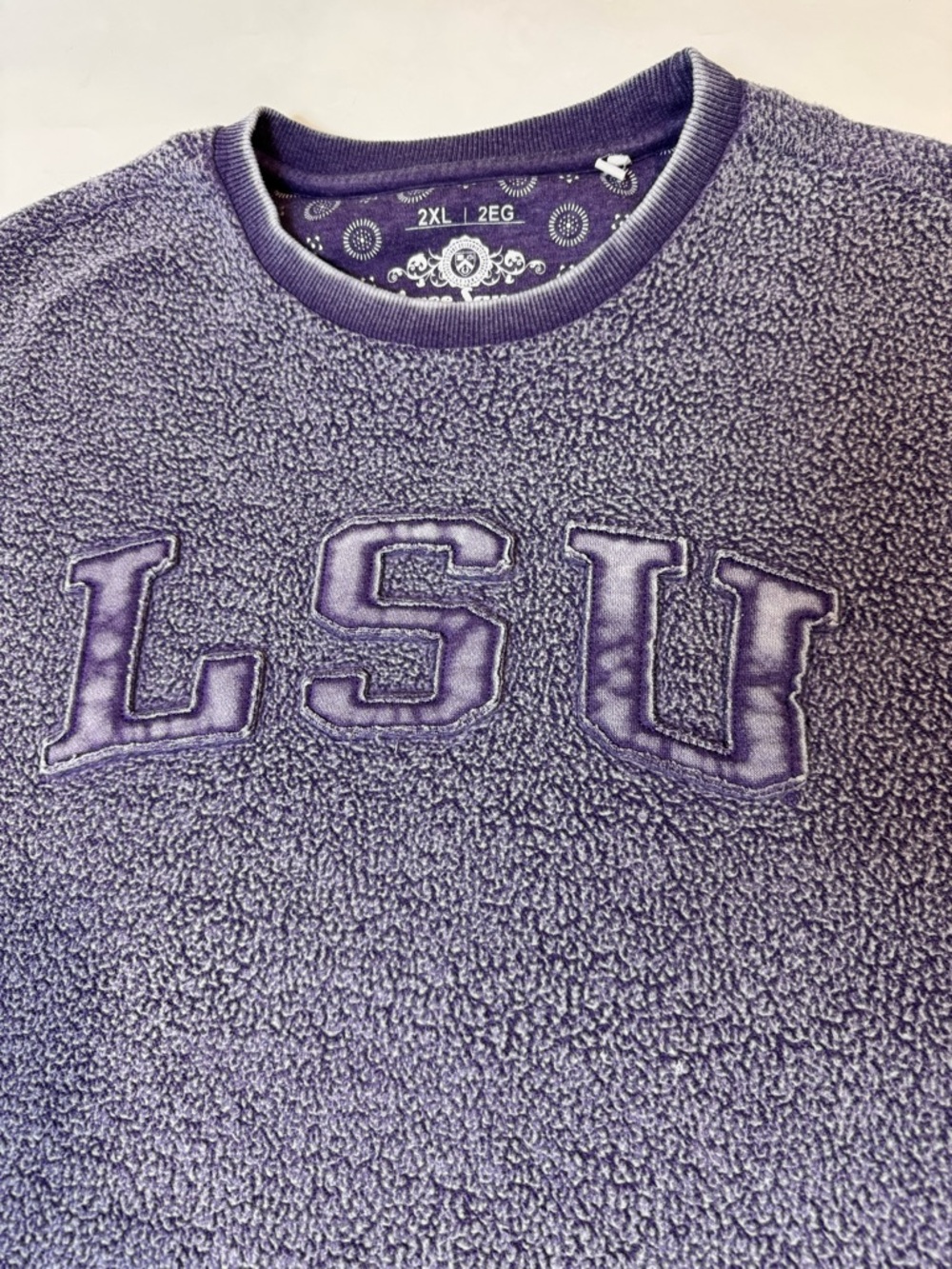 Pressbox Purple LSU Tigers Ponchoville Pullover Sweatshirt Ladies  2 XL